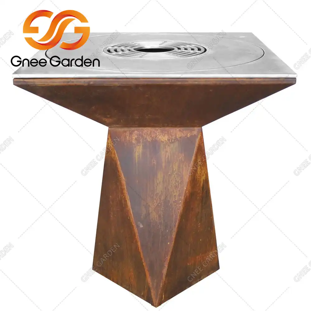 Corten Steel GN-BBQ-223 дровяной костер и гриль image