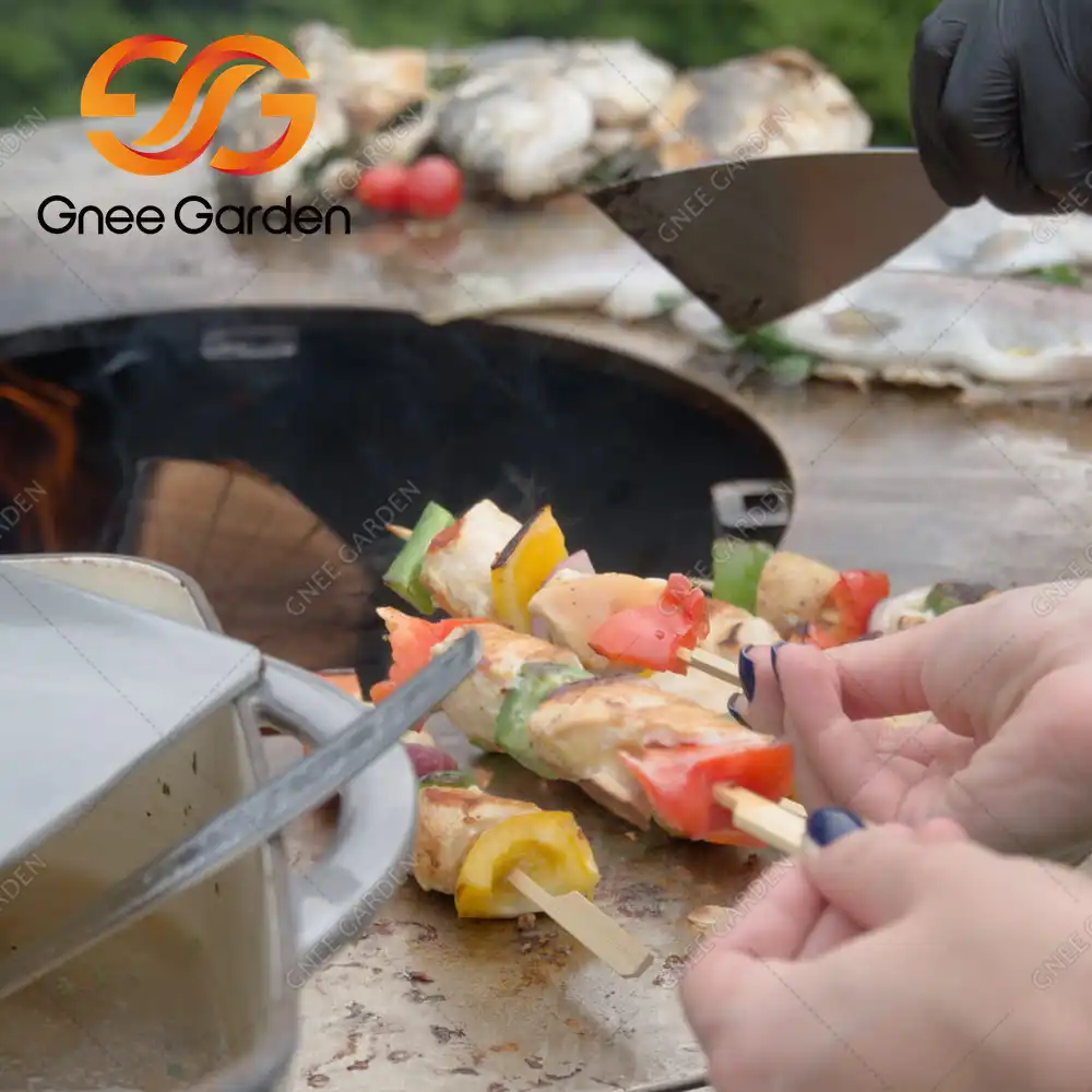 Corten Steel GN-BBQ-223 дровяной костер и гриль image