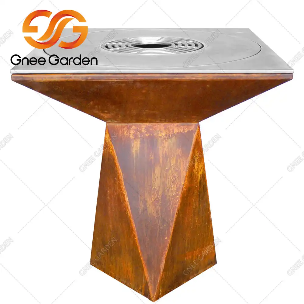 Corten Steel GN-BBQ-223 дровяной костер и гриль image 2