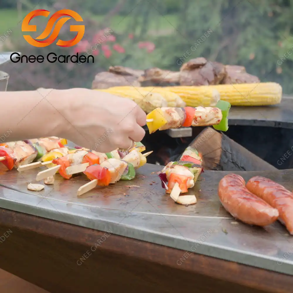 Corten Steel GN-BBQ-223 дровяной костер и гриль image 3