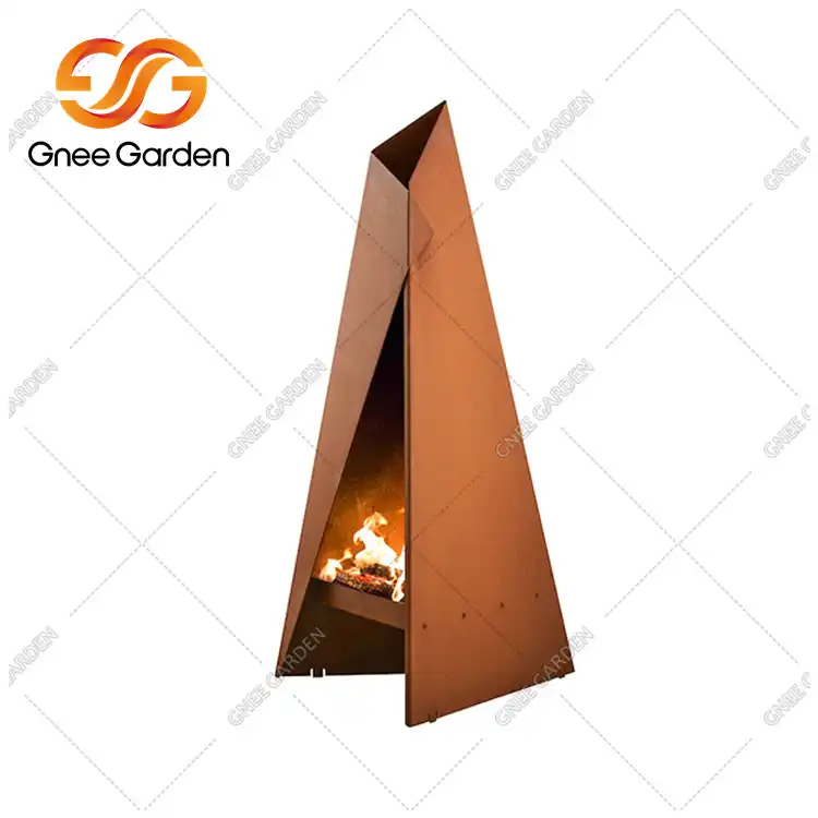 Corten Steel GN-FP-415 Наружная современная камина image