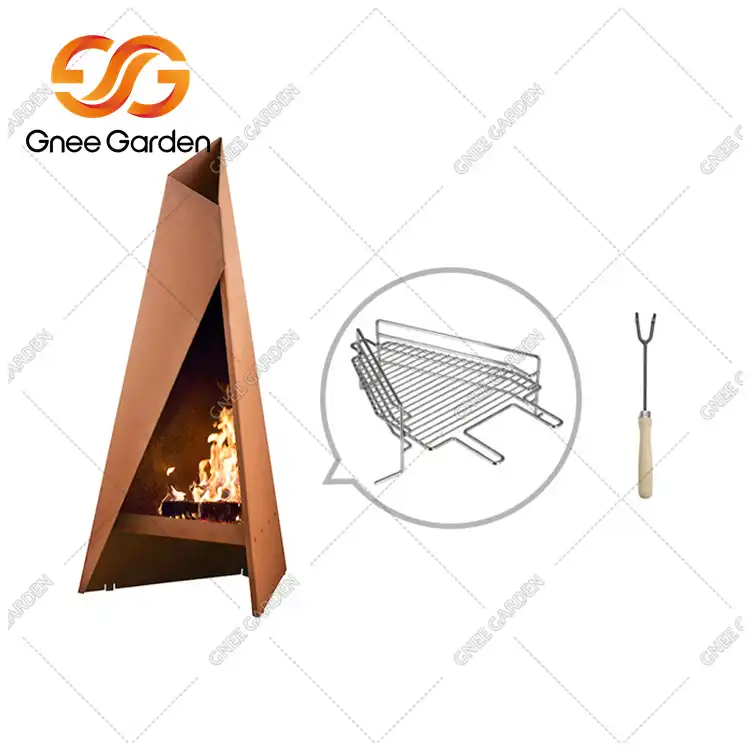 Corten Steel GN-FP-415 Наружная современная камина image 2