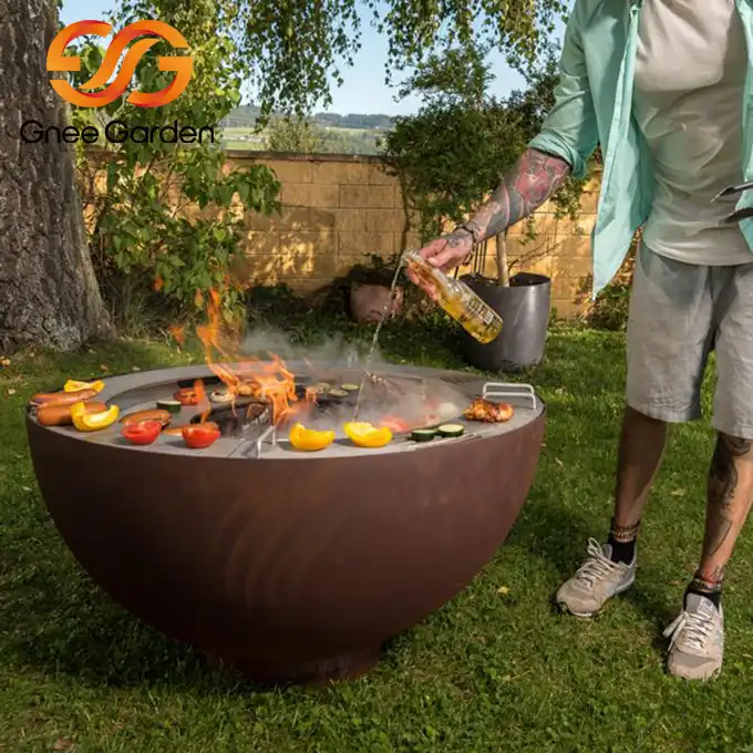 Corten Steel GN-BBQ-212 Задний двор Барбекю Гриль image