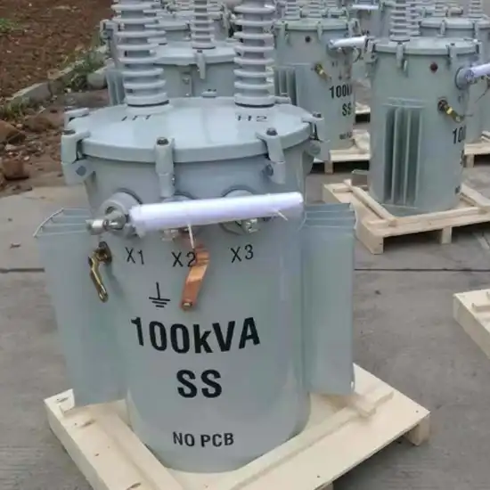 На опору установлен однофазный распределительный трансформатор image 4