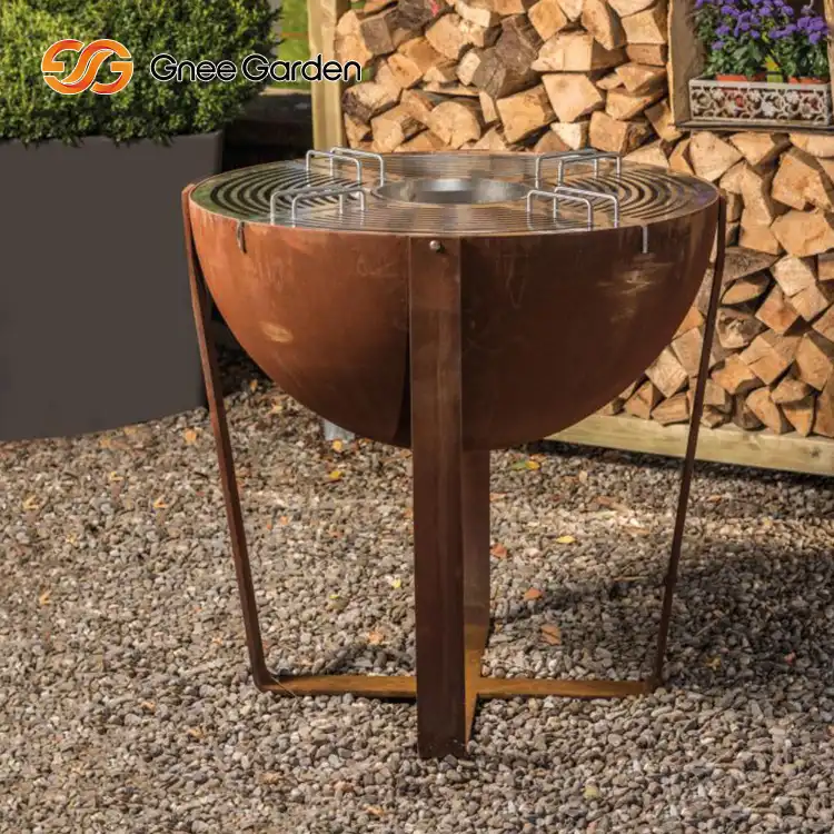 Кортен Сталь GN-BBQ-201 Барбекю Костровая Яма Гриль image 5