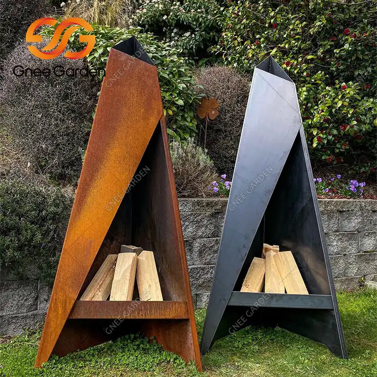 Corten Steel GN-FP-415 Наружная современная камина image 5