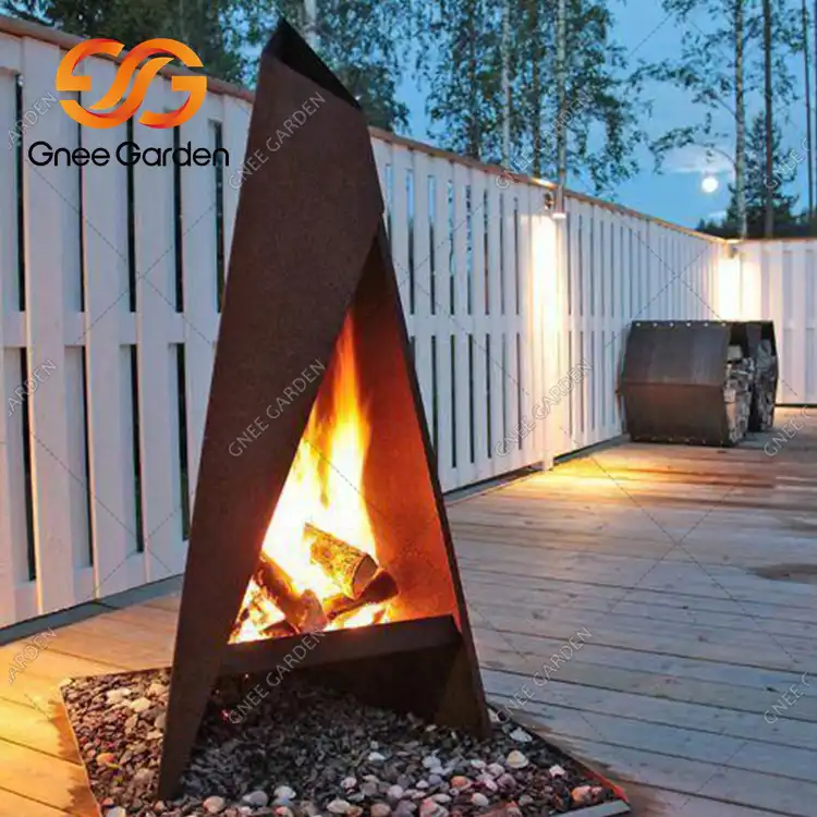 Corten Steel GN-FP-415 Наружная современная камина image 6