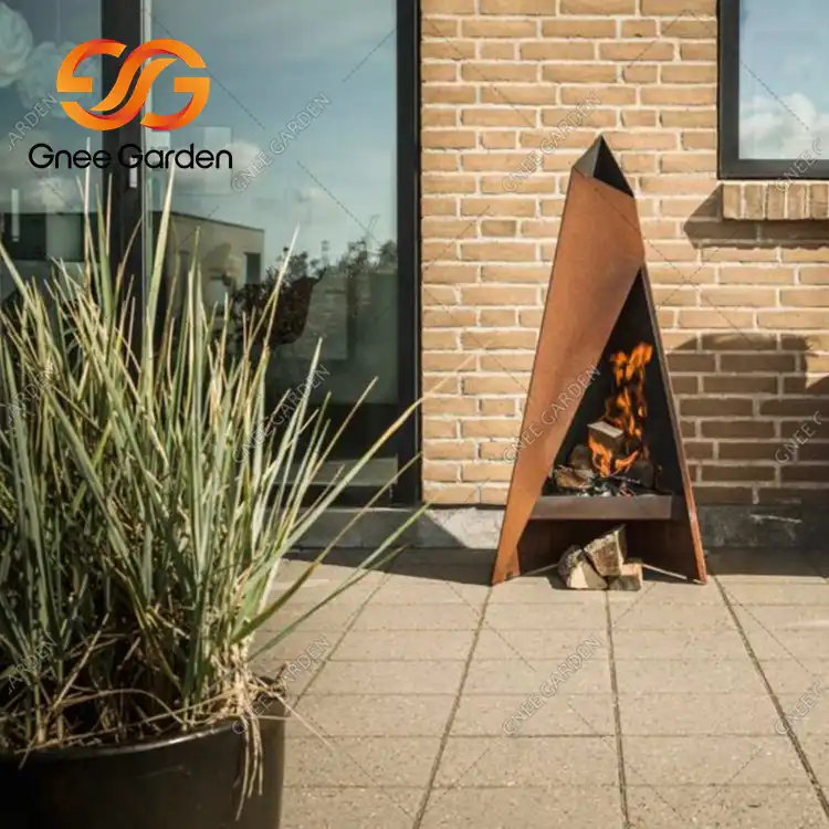 Corten Steel GN-FP-415 Наружная современная камина image 4