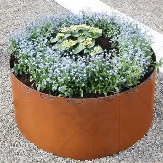 Кортеновая стальная цветочная грядка image 3
