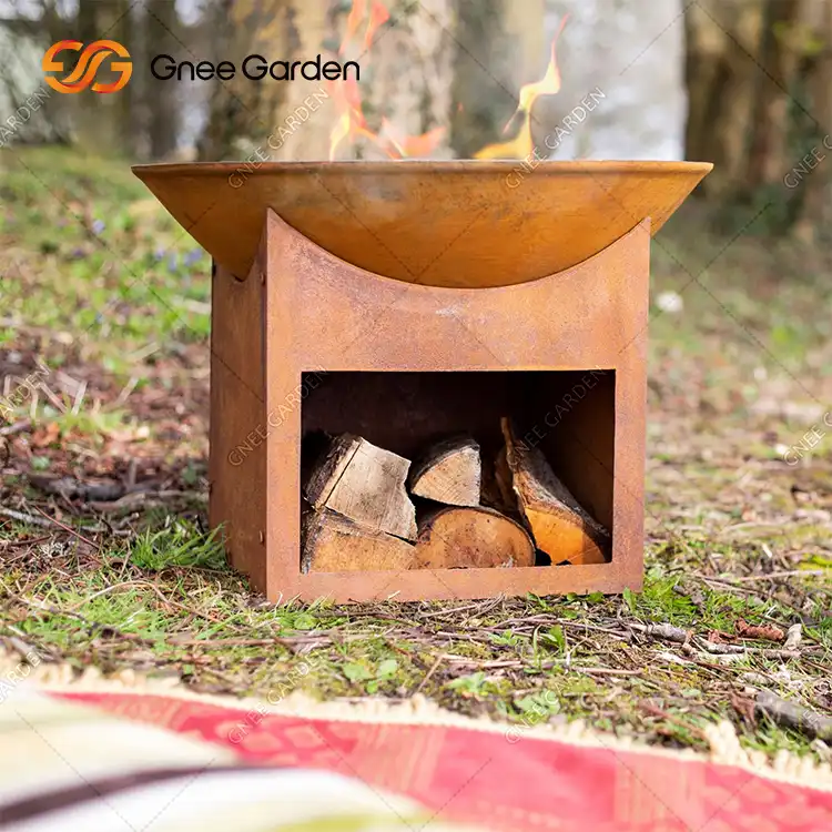 Очаг из ржавеющей стали Corten для сада, патио и кемпинга на открытом воздухе image 5