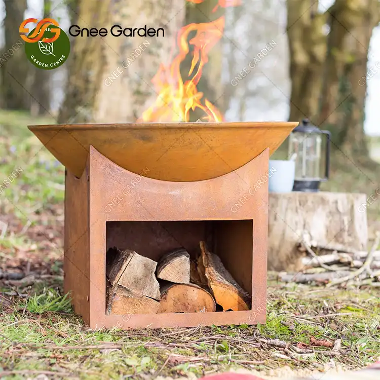 Очаг из ржавеющей стали Corten для сада, патио и кемпинга на открытом воздухе image 3