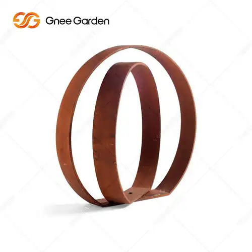 Круглая садовая скульптура из стали Corten GN-SS-016 image 2