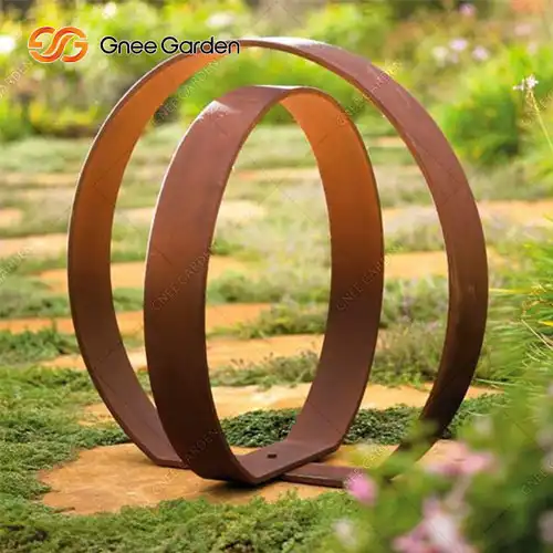 Круглая садовая скульптура из стали Corten GN-SS-016 image