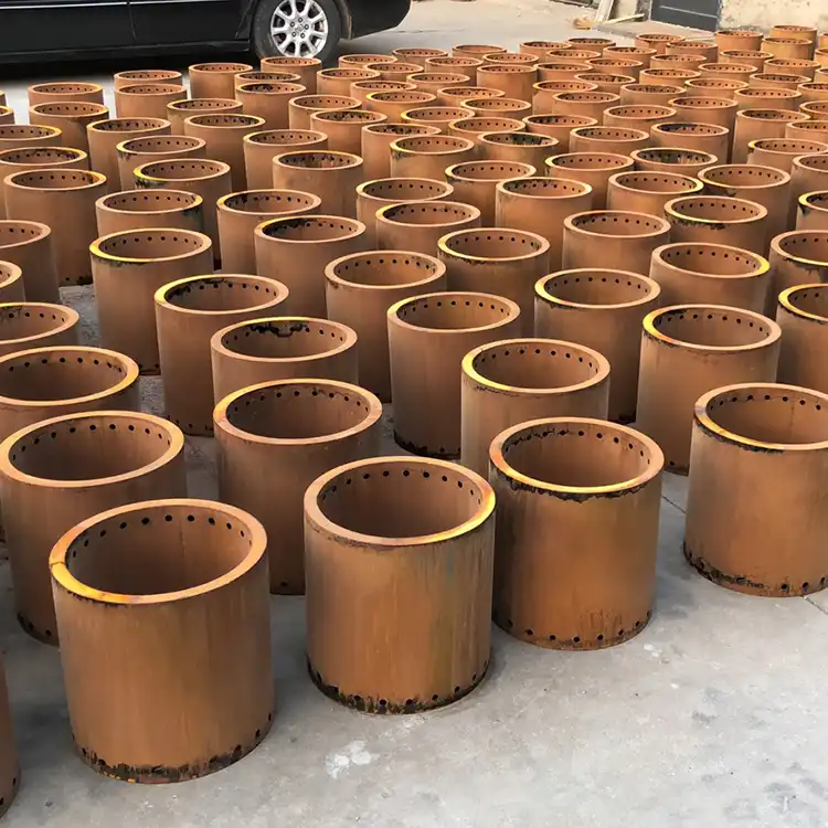 Круглая дровяная костровая чаша GN-FP-316 из кортеновской стали image 4