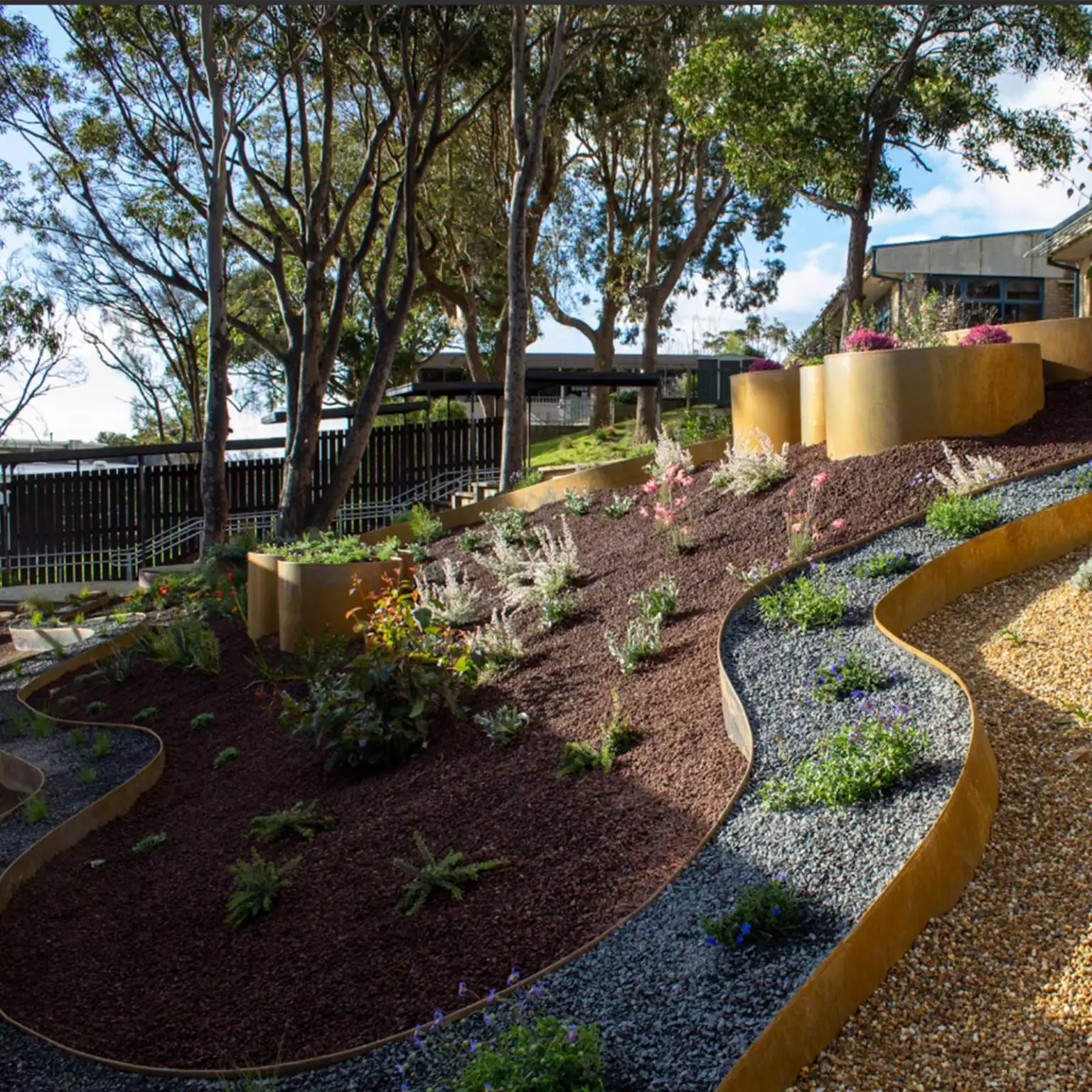 Садовый бордюр из кортеновской стали image 2